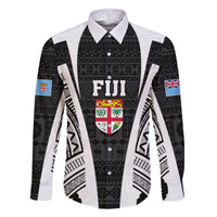 personalised-fiji-rugby-family-matching-tank-maxi-dress-and-hawaiian-shirt-2023-world-cup-history-makers-black-ver