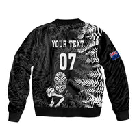 personalised-new-zealand-rugby-sleeve-zip-bomber-jacket-silver-fern-basic-2023-world-cup