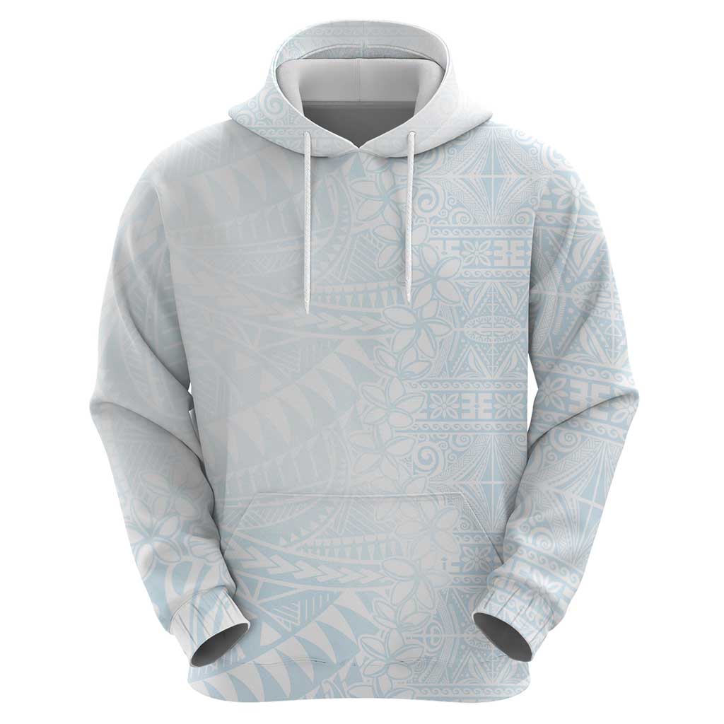 White Sunday Hoodie Plumeria Tatau Mix Tapa