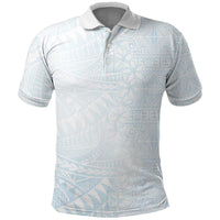 White Sunday Polo Shirt Plumeria Tatau Mix Tapa
