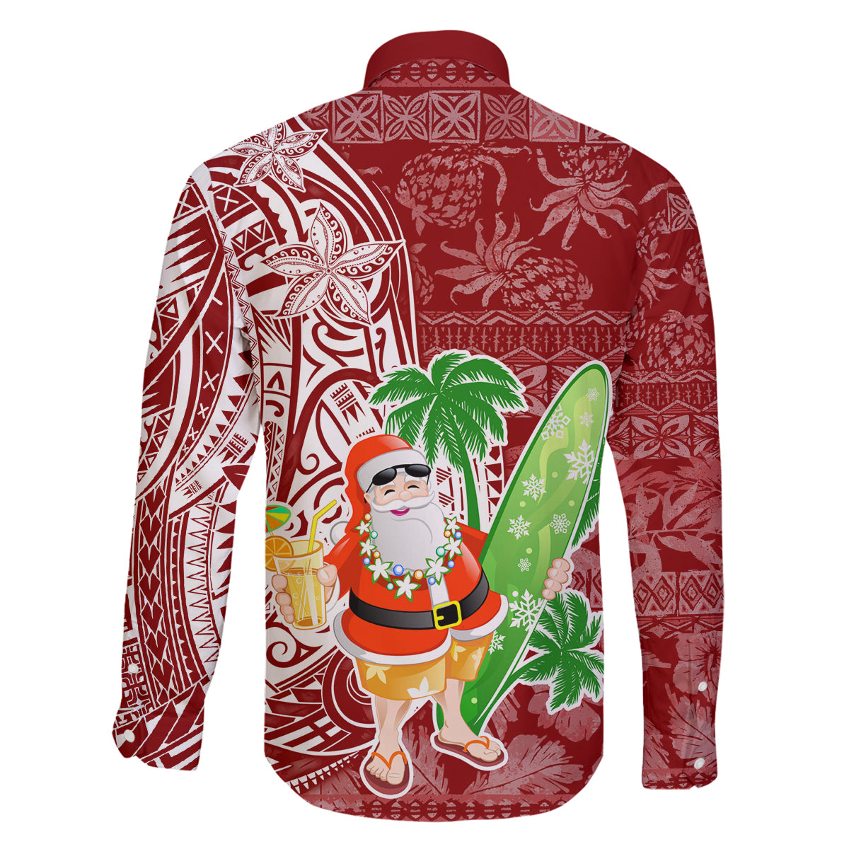 Hawaii Christmas Mele Kalikimaka Family Matching Mermaid Dress and Hawaiian Shirt Santa Claus LT7 - Polynesian Pride