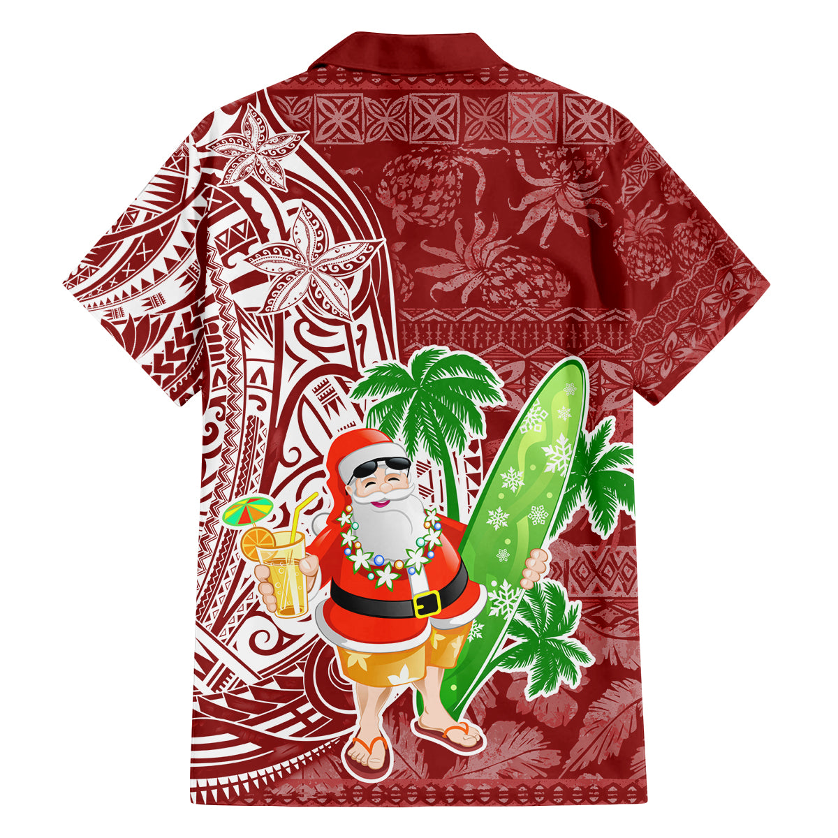 Hawaii Christmas Mele Kalikimaka Family Matching Puletasi Dress and Hawaiian Shirt Santa Claus LT7 - Polynesian Pride