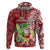 Hawaii Christmas Mele Kalikimaka Hoodie Santa Claus LT7 Pullover Hoodie Red - Polynesian Pride