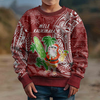 Hawaii Christmas Mele Kalikimaka Kid Ugly Christmas Sweater Santa Claus LT7 - Polynesian Pride