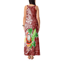 Hawaii Christmas Mele Kalikimaka Tank Maxi Dress Santa Claus LT7 - Polynesian Pride