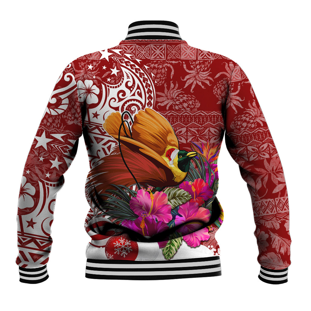 Papua New Guinea Christmas Baseball Jacket Bird-of-Paradise Special LT7 - Polynesian Pride