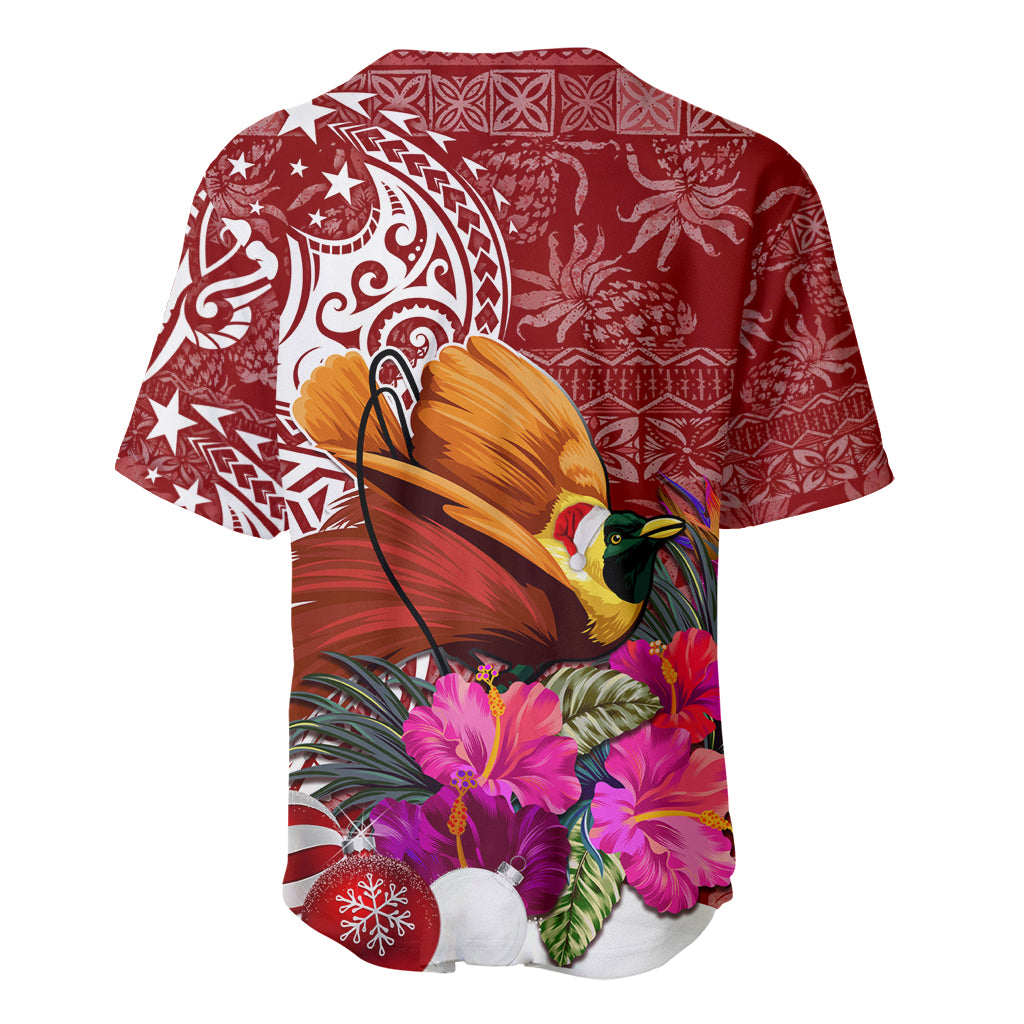 Papua New Guinea Christmas Baseball Jersey Bird-of-Paradise Special LT7 - Polynesian Pride