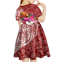 Papua New Guinea Christmas Kid Short Sleeve Dress Bird-of-Paradise Special LT7 - Polynesian Pride