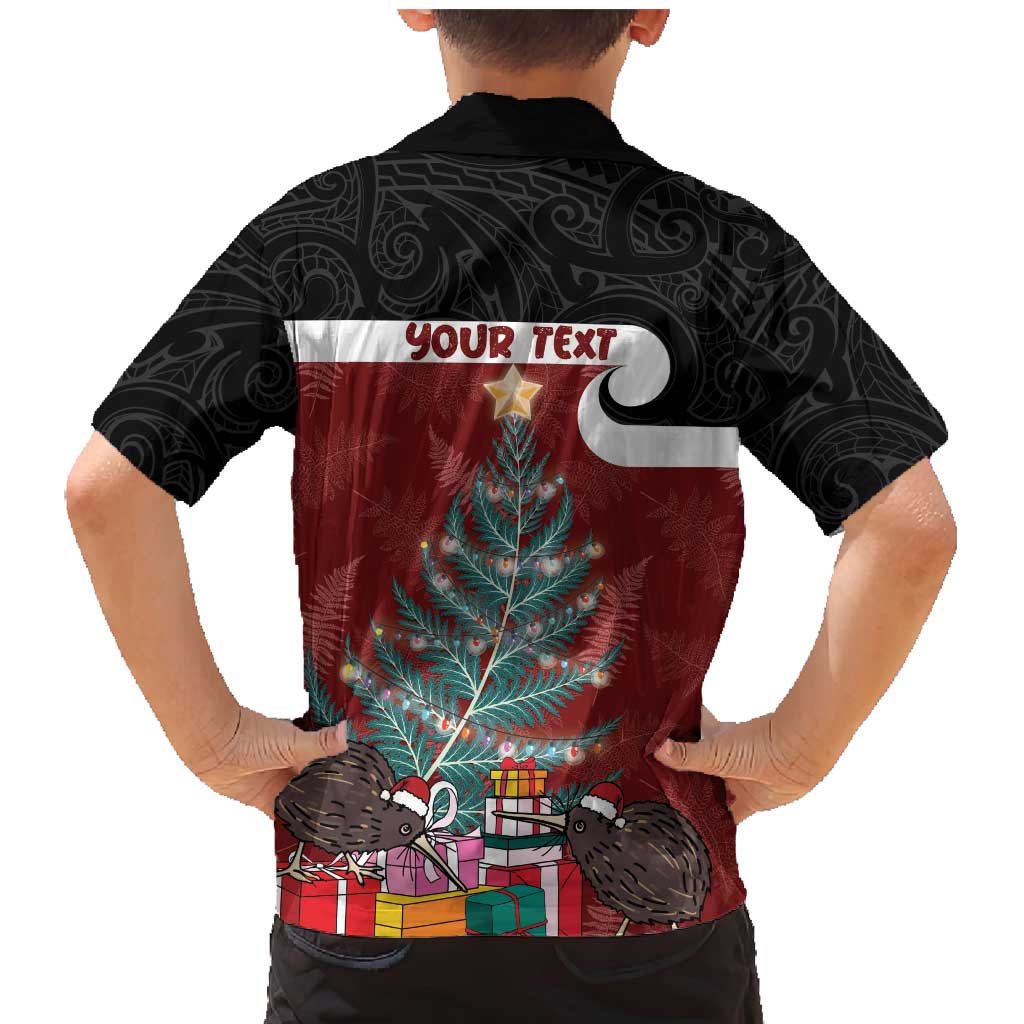 Personalised New Zealand Maori Christmas Family Matching Mermaid Dress and Hawaiian Shirt Xmas Fern Mix Kowhawhai LT7 - Polynesian Pride