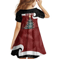Personalised New Zealand Maori Christmas Family Matching Off Shoulder Maxi Dress and Hawaiian Shirt Xmas Fern Mix Kowhawhai LT7 - Polynesian Pride