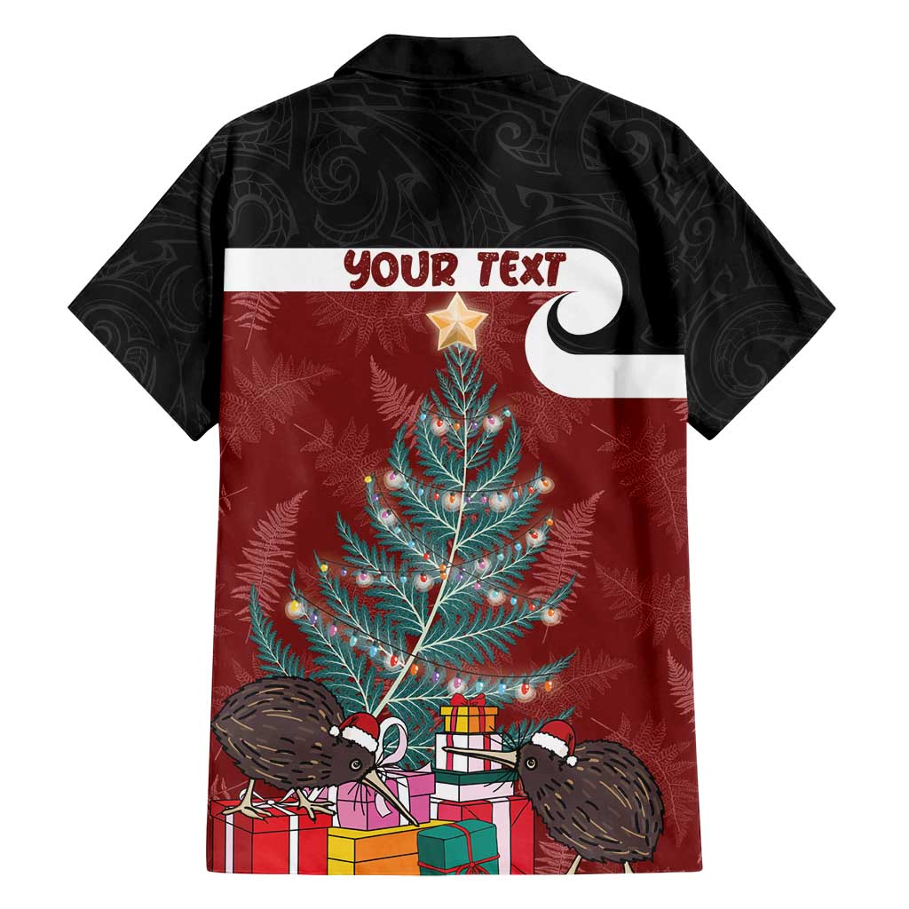 Personalised New Zealand Maori Christmas Family Matching Off Shoulder Maxi Dress and Hawaiian Shirt Xmas Fern Mix Kowhawhai LT7 - Polynesian Pride