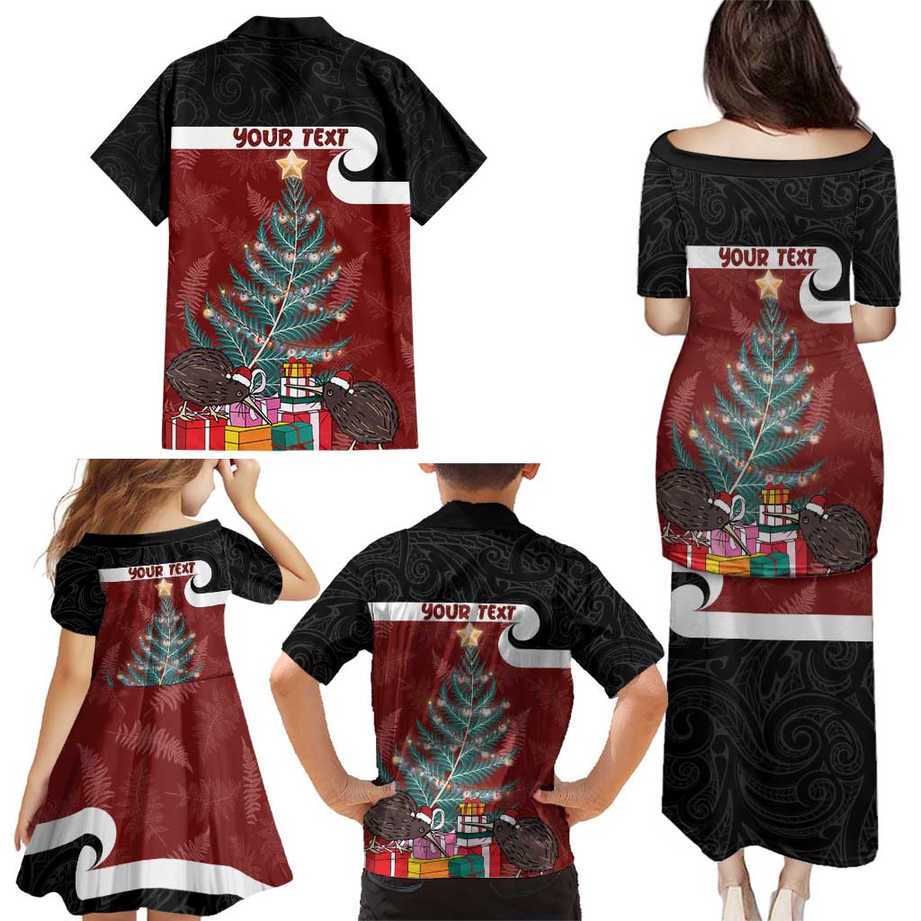 Personalised New Zealand Maori Christmas Family Matching Puletasi and Hawaiian Shirt Xmas Fern Mix Kowhawhai LT7 - Polynesian Pride