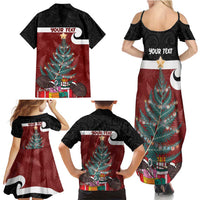 Personalised New Zealand Maori Christmas Family Matching Summer Maxi Dress and Hawaiian Shirt Xmas Fern Mix Kowhawhai LT7 - Polynesian Pride