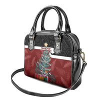 Personalised New Zealand Maori Christmas Shoulder Handbag Xmas Fern Mix Kowhawhai