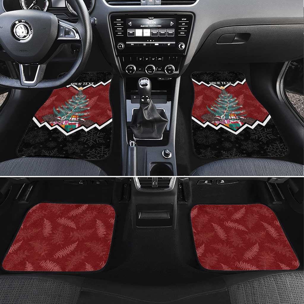 Personalised New Zealand Christmas Car Mats Xmas Fern and Kiwi Birds