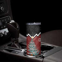 Personalised New Zealand Christmas Skinny Tumbler Xmas Fern and Kiwi Birds LT7 - Polynesian Pride