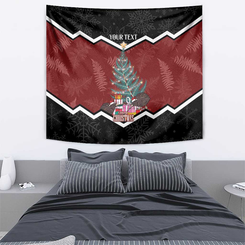 Personalised New Zealand Christmas Tapestry Xmas Fern and Kiwi Birds