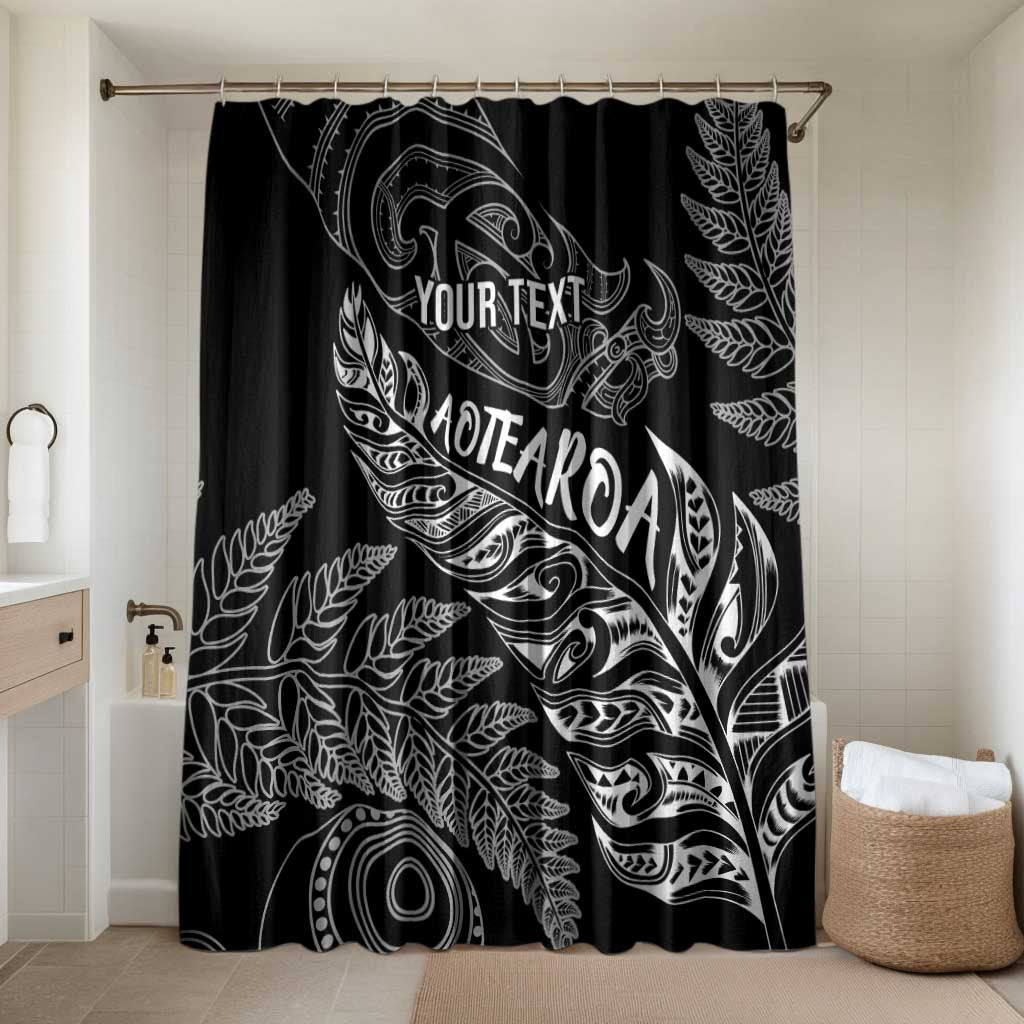 Aotearoa Personalized Lawn Bowls Maori Bathroom Set New Zealand Black Tribal Silver Fern - Polynesian Pride