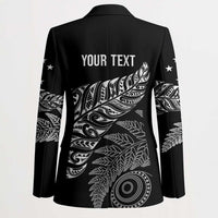 Aotearoa Personalized Lawn Bowls Maori Blazer New Zealand Black Tribal Silver Fern - Polynesian Pride