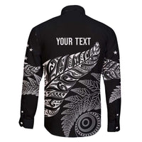 Aotearoa Personalized Lawn Bowls Maori Family Matching Short Sleeve Bodycon Dress and Hawaiian Shirt New Zealand Black Tribal Silver Fern - Polynesian Pride