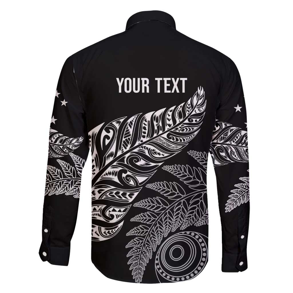 Aotearoa Personalized Lawn Bowls Maori Family Matching Summer Maxi Dress and Hawaiian Shirt New Zealand Black Tribal Silver Fern - Polynesian Pride