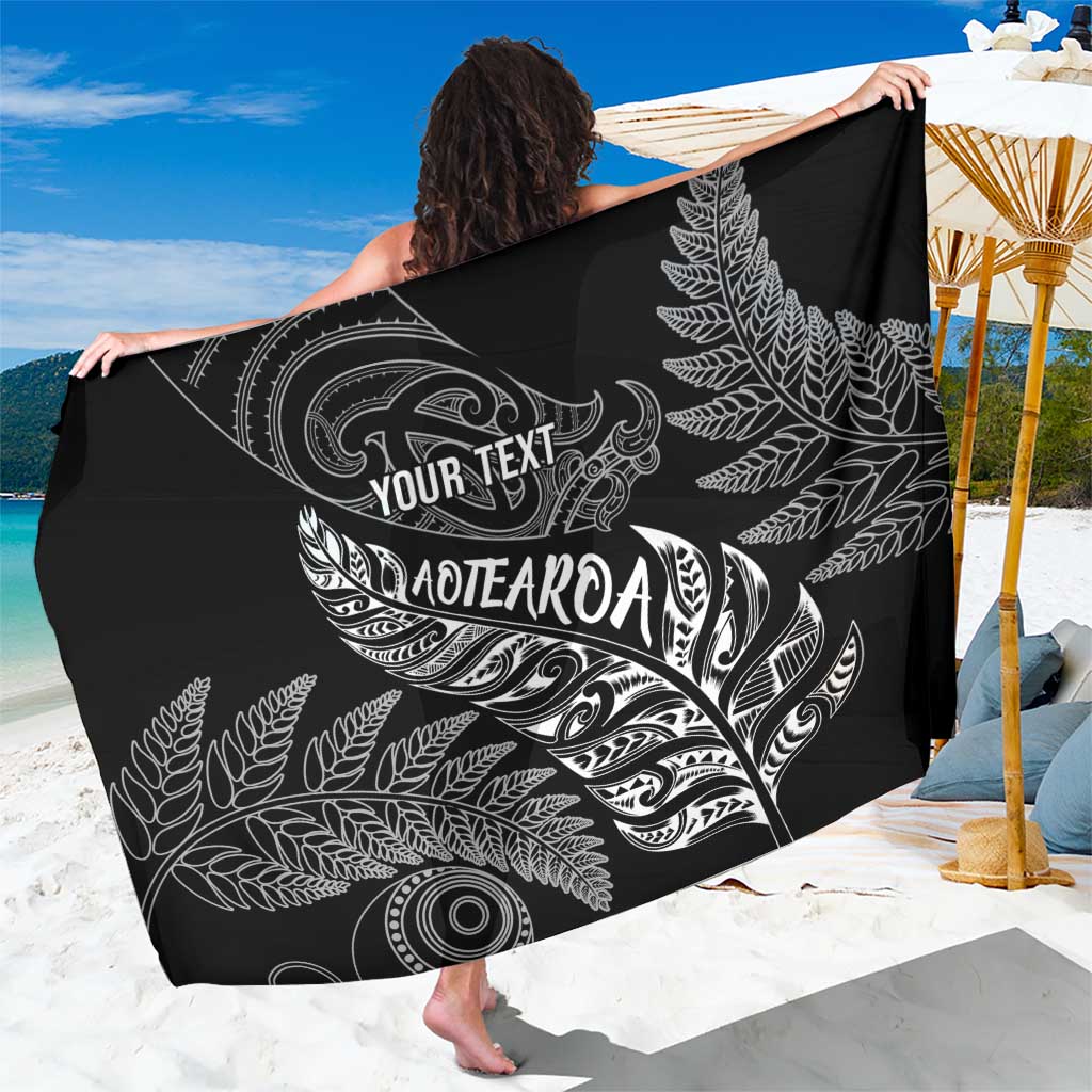 Aotearoa Personalized Lawn Bowls Maori Sarong New Zealand Black Tribal Silver Fern - Polynesian Pride