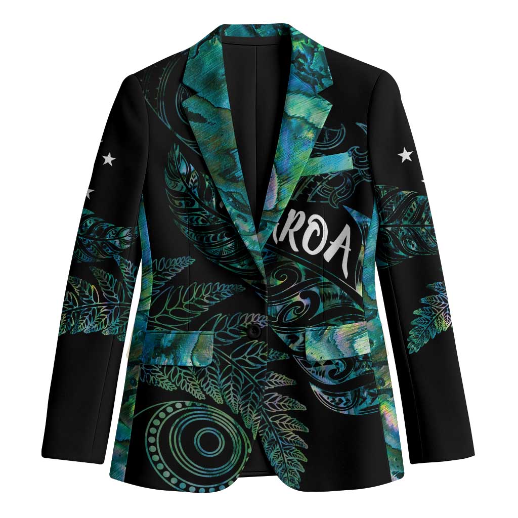 Aotearoa Personalized Lawn Bowls Maori Blazer New Zealand Paua Shell Tribal Silver Fern - Polynesian Pride