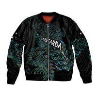 Aotearoa Personalized Lawn Bowls Maori Bomber Jacket New Zealand Paua Shell Tribal Silver Fern - Polynesian Pride