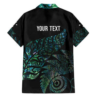 Aotearoa Personalized Lawn Bowls Maori Family Matching Off Shoulder Maxi Dress and Hawaiian Shirt New Zealand Paua Shell Tribal Silver Fern - Polynesian Pride