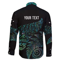 Aotearoa Personalized Lawn Bowls Maori Family Matching Off Shoulder Maxi Dress and Hawaiian Shirt New Zealand Paua Shell Tribal Silver Fern - Polynesian Pride