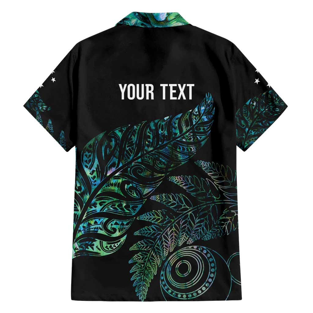 Aotearoa Personalized Lawn Bowls Maori Family Matching Short Sleeve Bodycon Dress and Hawaiian Shirt New Zealand Paua Shell Tribal Silver Fern - Polynesian Pride