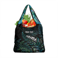 Aotearoa Personalized Lawn Bowls Maori Grocery Bag New Zealand Paua Shell Tribal Silver Fern - Polynesian Pride
