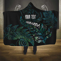 Aotearoa Personalized Lawn Bowls Maori Hooded Blanket New Zealand Paua Shell Tribal Silver Fern - Polynesian Pride