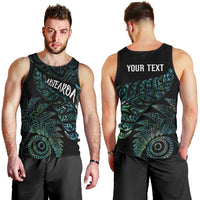 Aotearoa Personalized Lawn Bowls Maori Men Tank Top New Zealand Paua Shell Tribal Silver Fern - Polynesian Pride