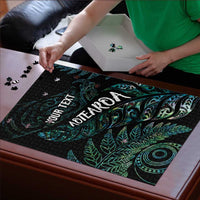 Aotearoa Personalized Lawn Bowls Maori Puzzle New Zealand Paua Shell Tribal Silver Fern - Polynesian Pride