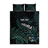 Aotearoa Personalized Lawn Bowls Maori Quilt Bed Set New Zealand Paua Shell Tribal Silver Fern - Polynesian Pride