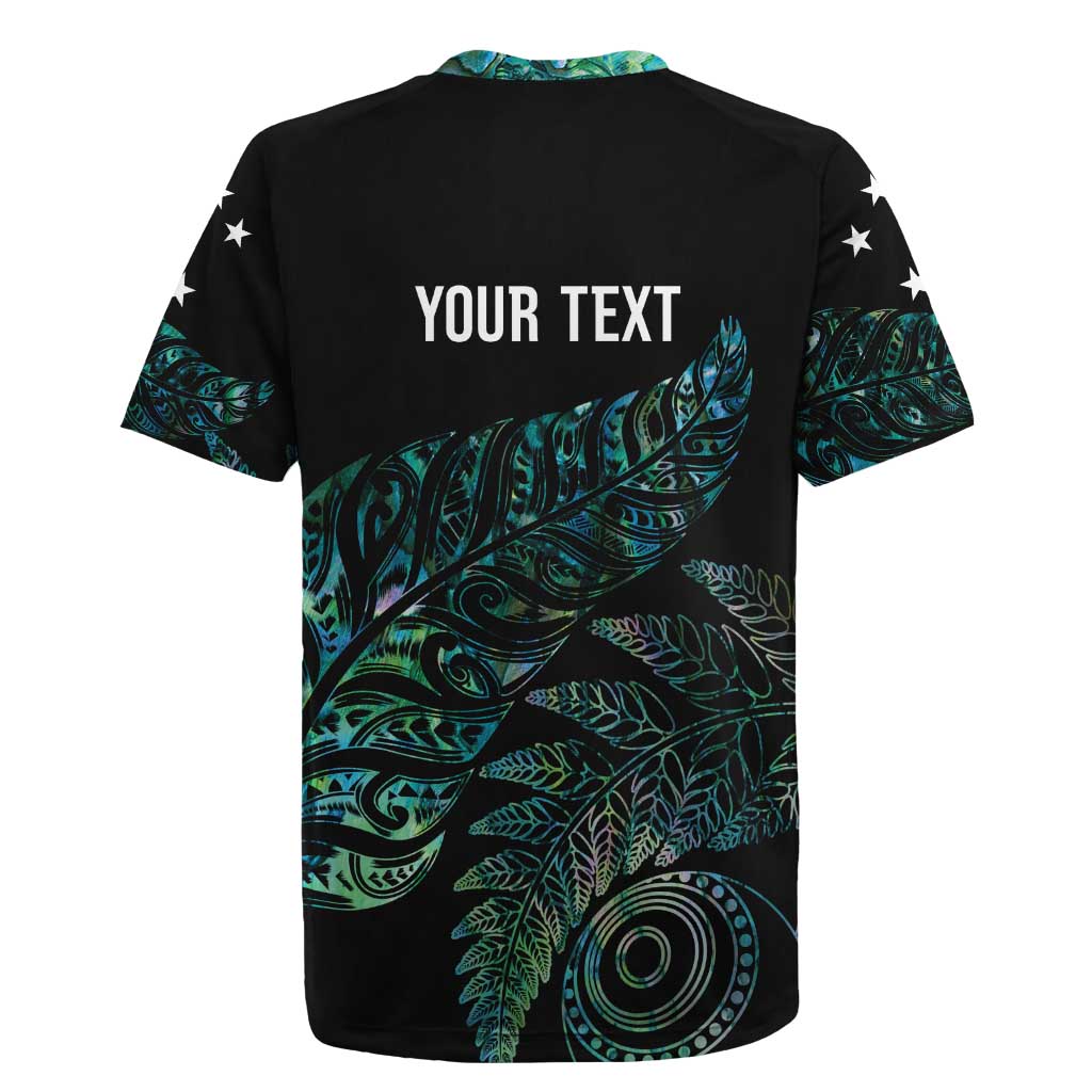 Aotearoa Personalized Lawn Bowls Maori Rugby Jersey New Zealand Paua Shell Tribal Silver Fern - Polynesian Pride
