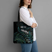 Aotearoa Personalized Lawn Bowls Maori Tote Bag New Zealand Paua Shell Tribal Silver Fern - Polynesian Pride