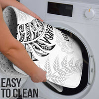 Aotearoa Personalized Lawn Bowls Maori Bathroom Set New Zealand White Tribal Silver Fern - Polynesian Pride