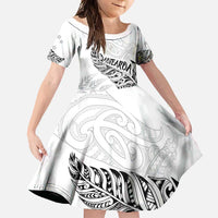Aotearoa Personalized Lawn Bowls Maori Family Matching Mermaid Dress and Hawaiian Shirt New Zealand White Tribal Silver Fern - Polynesian Pride