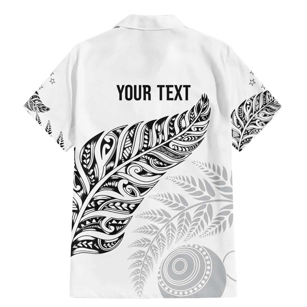 Aotearoa Personalized Lawn Bowls Maori Family Matching Mermaid Dress and Hawaiian Shirt New Zealand White Tribal Silver Fern - Polynesian Pride