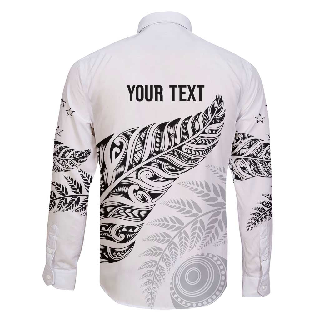 Aotearoa Personalized Lawn Bowls Maori Family Matching Mermaid Dress and Hawaiian Shirt New Zealand White Tribal Silver Fern - Polynesian Pride