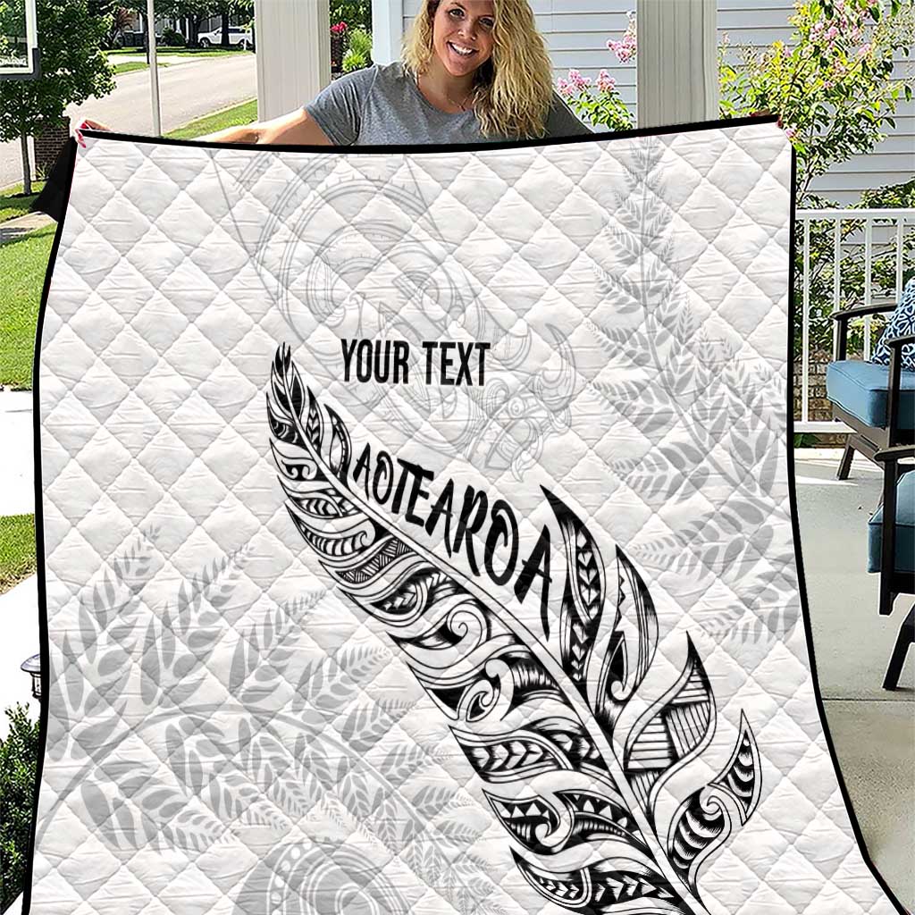 Aotearoa Personalized Lawn Bowls Maori Quilt New Zealand White Tribal Silver Fern - Polynesian Pride