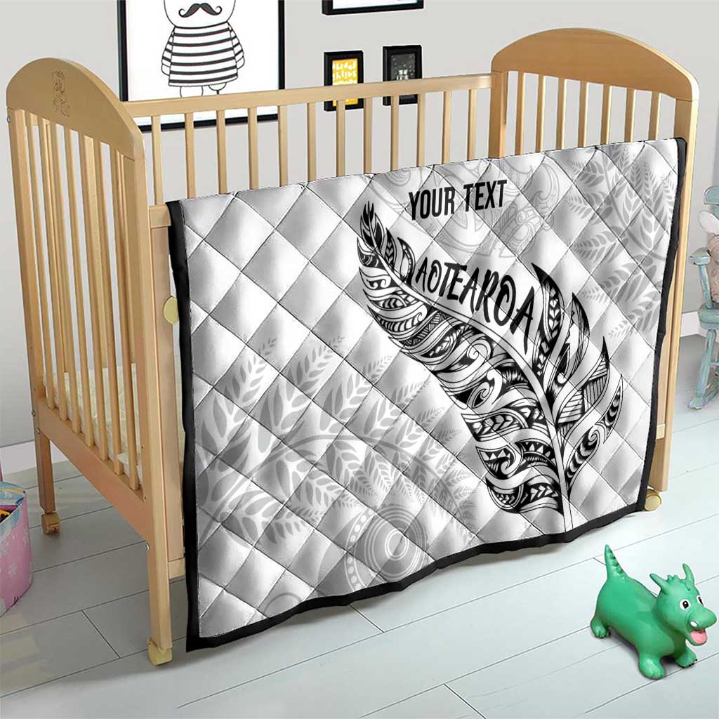 Aotearoa Personalized Lawn Bowls Maori Quilt New Zealand White Tribal Silver Fern - Polynesian Pride