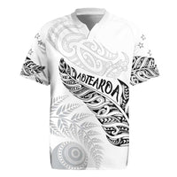 Aotearoa Personalized Lawn Bowls Maori Rugby Jersey New Zealand White Tribal Silver Fern - Polynesian Pride