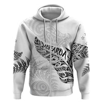 Aotearoa Personalized Lawn Bowls Maori Zip Hoodie New Zealand White Tribal Silver Fern - Polynesian Pride