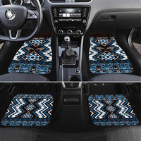 Personalised Taniko Motifs Aotearoa Car Mats Waitangi Kowhaiwhai Kiwi - Blue