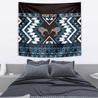 Personalised Taniko Motifs Aotearoa Tapestry Waitangi Kowhaiwhai Kiwi - Blue LT7 - Polynesian Pride