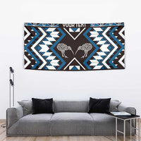 Personalised Taniko Motifs Aotearoa Tapestry Waitangi Kowhaiwhai Kiwi - Blue LT7 - Polynesian Pride