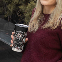 Personalised Taniko Motifs Aotearoa Tumbler Cup Waitangi Kowhaiwhai Kiwi - Mocha LT7 - Polynesian Pride